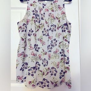Floral sleeveless blouse
